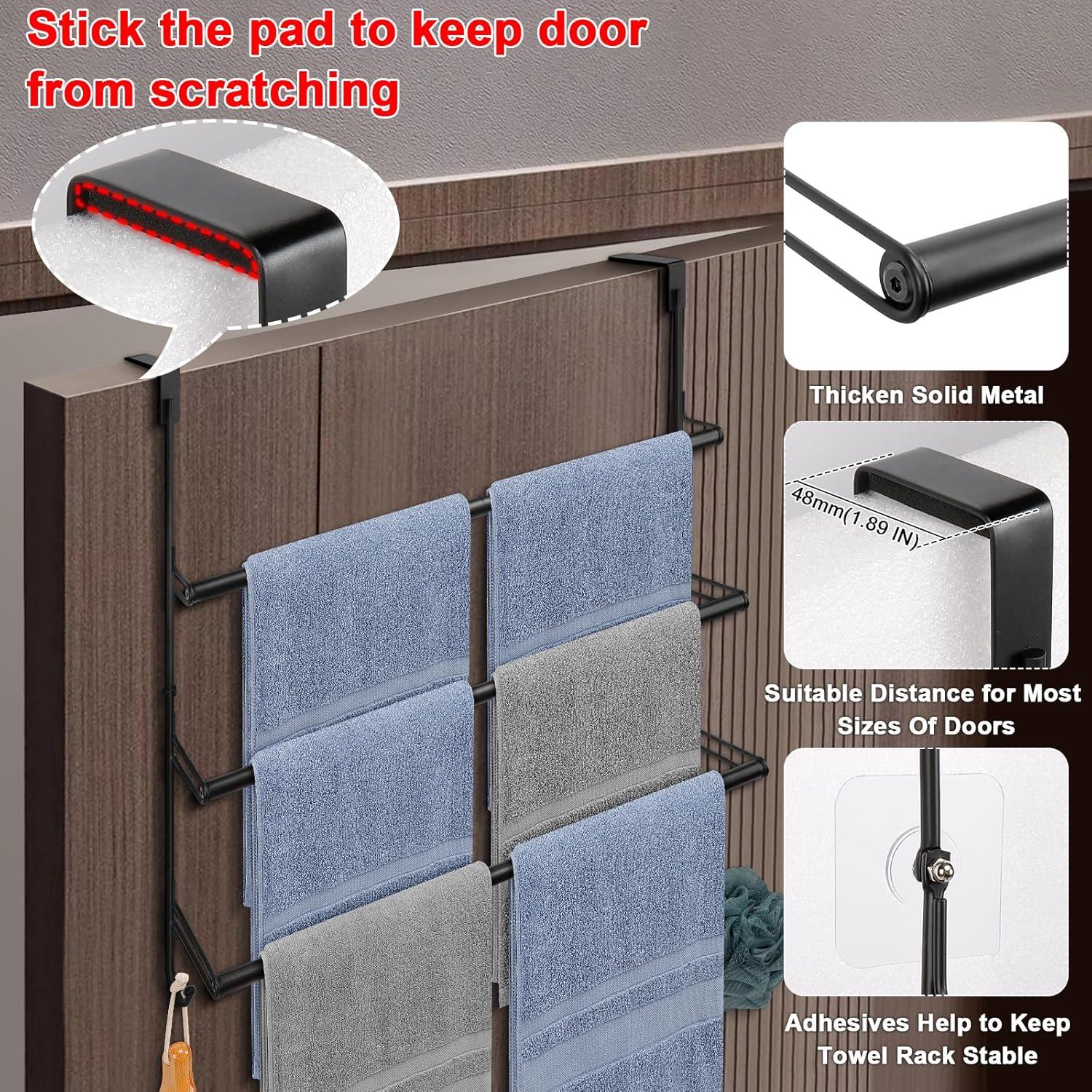 Soporte de Toallas Livabber 3 Niveles Metal Negro