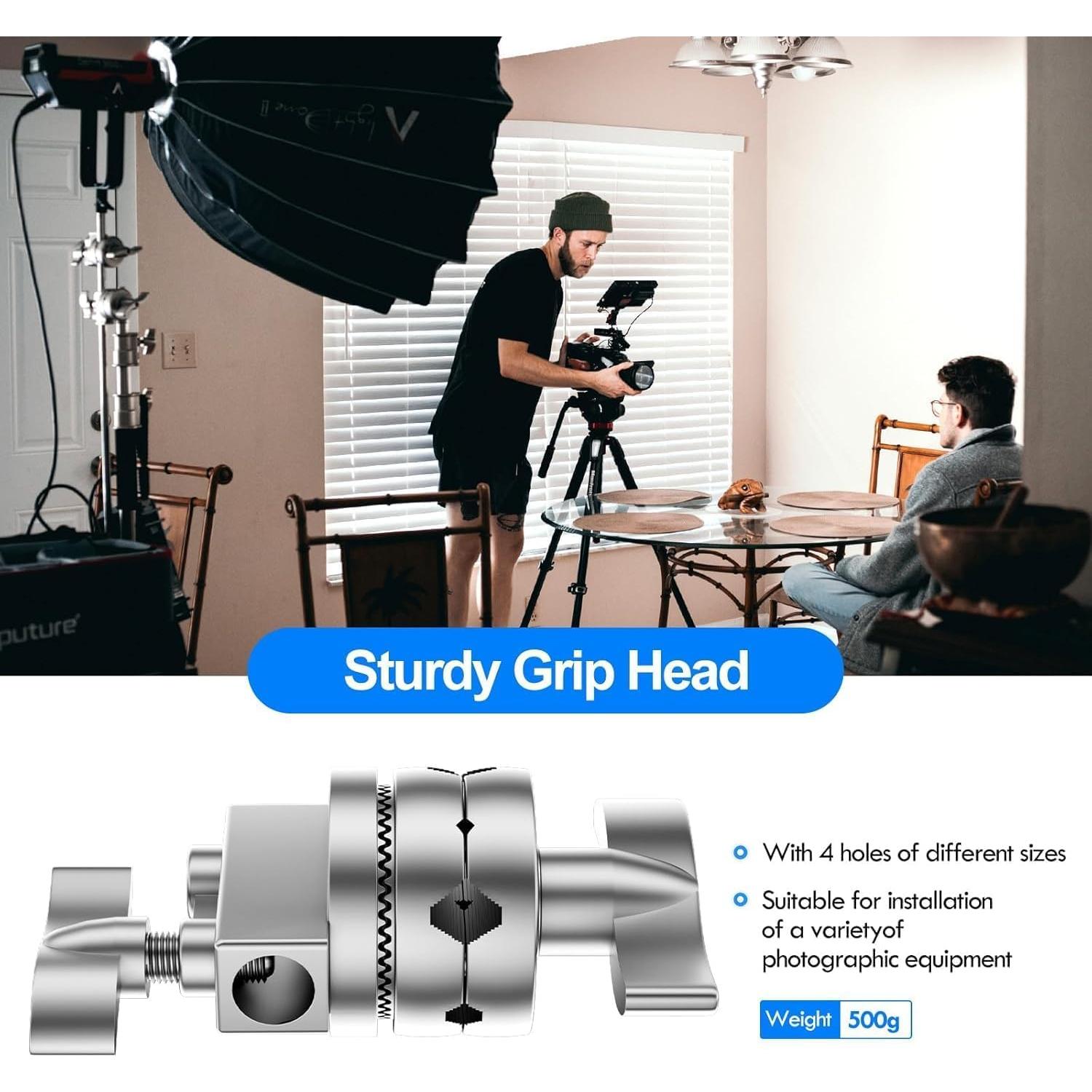 Soporte de Luz Fotografía EMART C Stand 330cm Acero Inoxidable