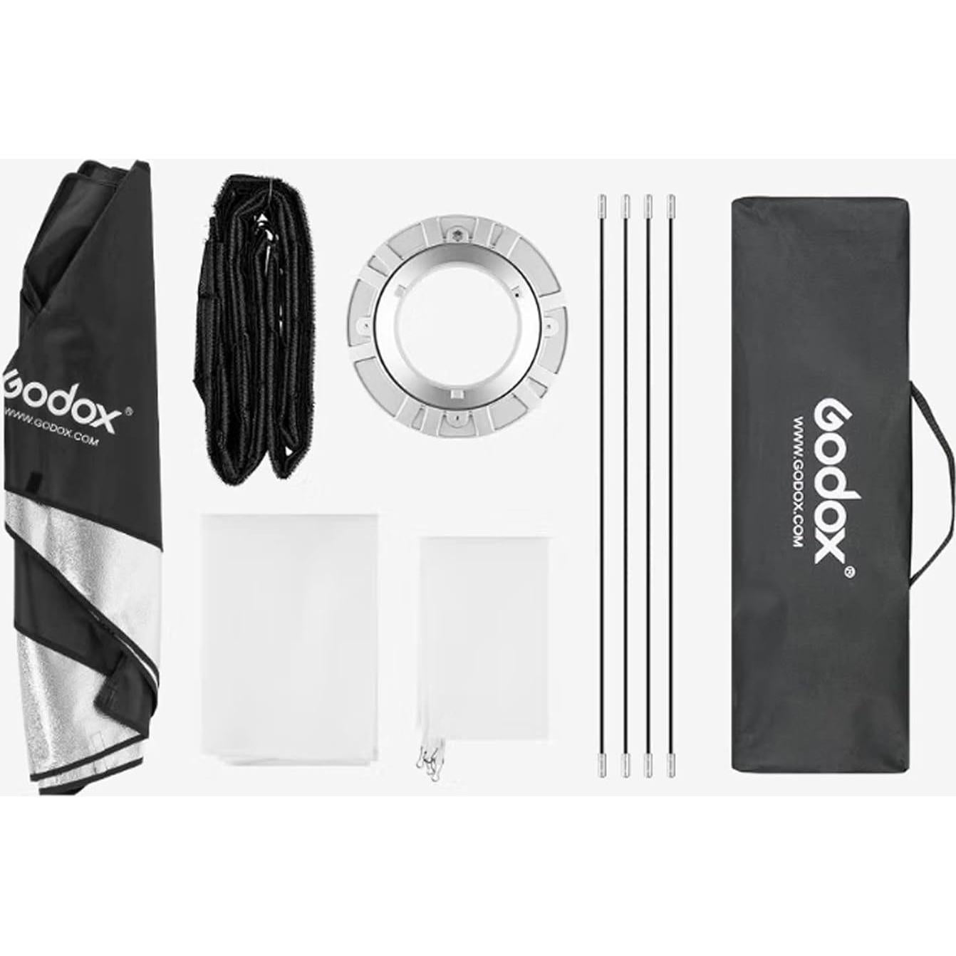 Softbox Godox 35x160cm con Rejilla Panal y Soporte Bowens