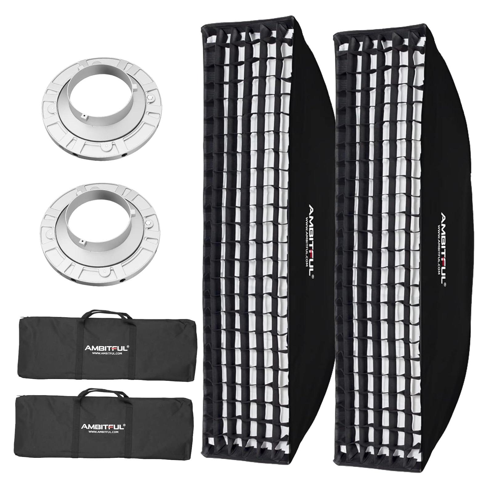 Rejilla de Panal Softbox AMBITFUL 30x120cm para Flash (2PCS)