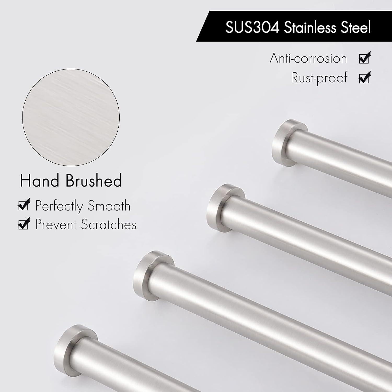 Barra de Toalla Giratoria KES 49.5 cm 4-Brazos Acero Inoxidable