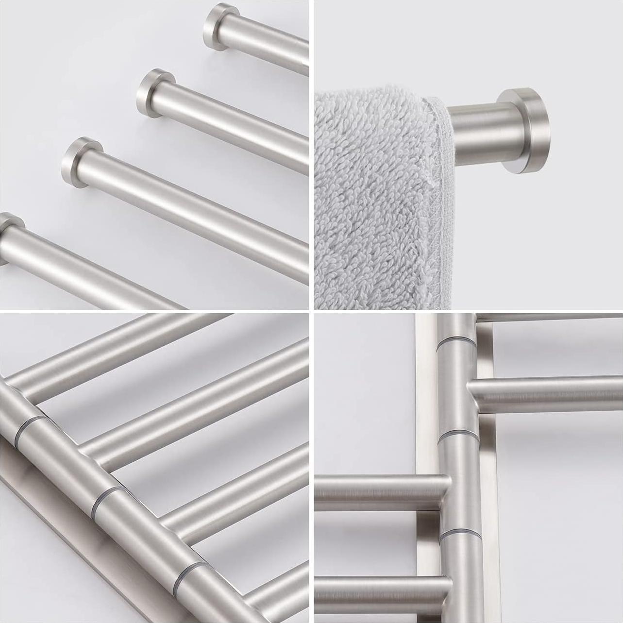 Barra de Toalla Giratoria KES 49.5 cm 4-Brazos Acero Inoxidable