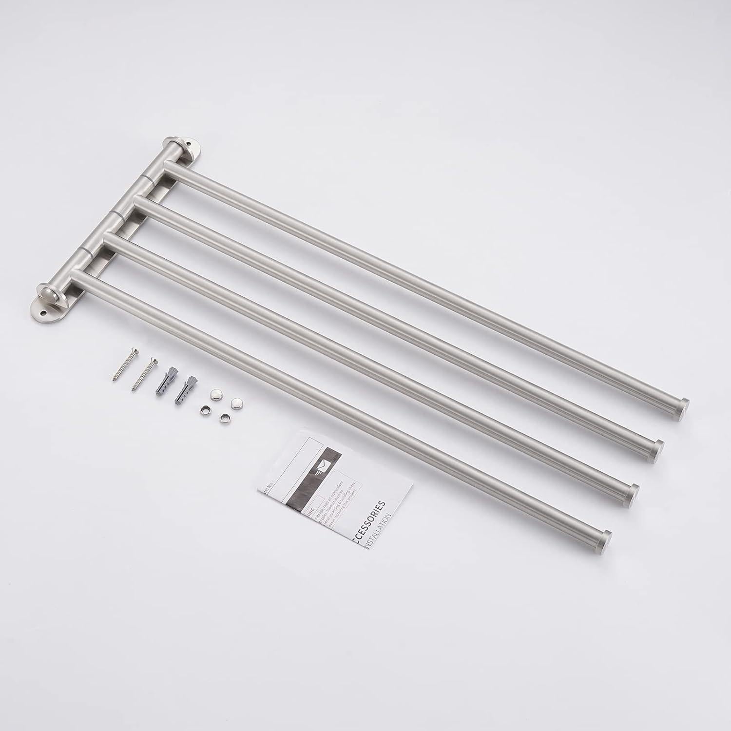 Barra de Toalla Giratoria KES 49.5 cm 4-Brazos Acero Inoxidable