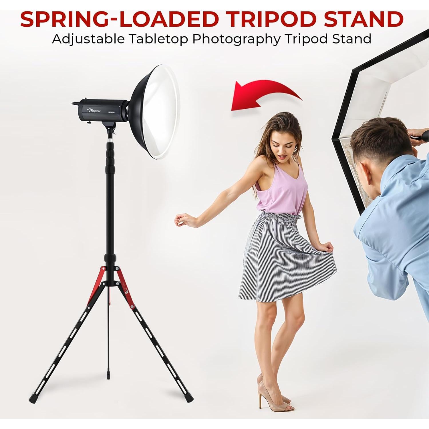 Soporte de Luz de Viaje Reflex Camera 2.2m Aluminio Ligero