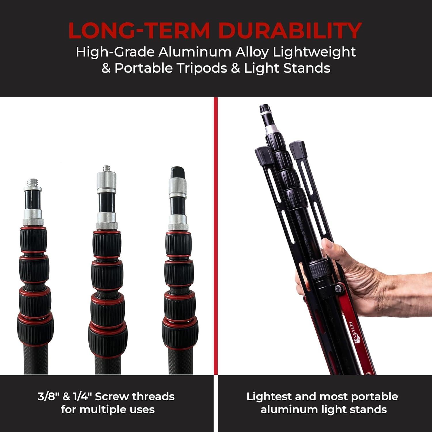 Soporte de Luz de Viaje Reflex Camera 2.2m Aluminio Ligero