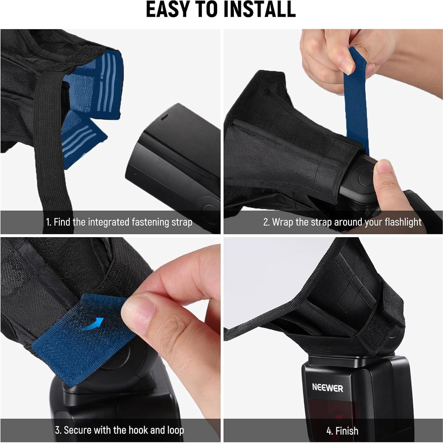 Softbox Plegable NEEWER 2 Pack 15cm Octagonal y 15x12.5cm Rectangular