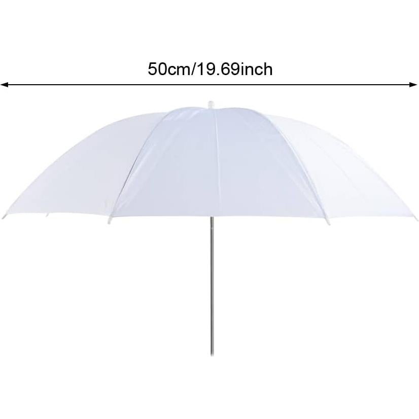 Paraguas Fotográfico Suave iayokocc 50cm Blanco Translúcido