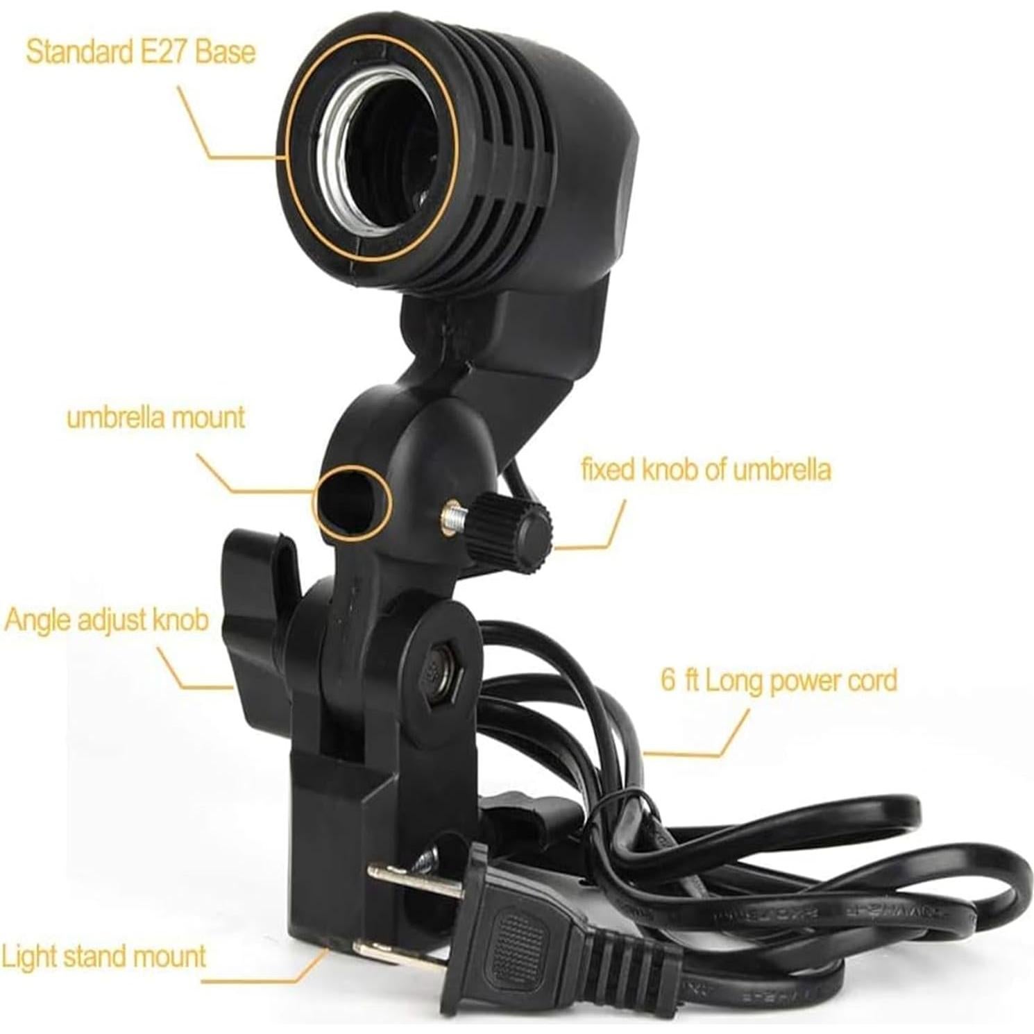 Soporte para Bombilla E27 Meking - Paquete de 4, Ajustable 180°