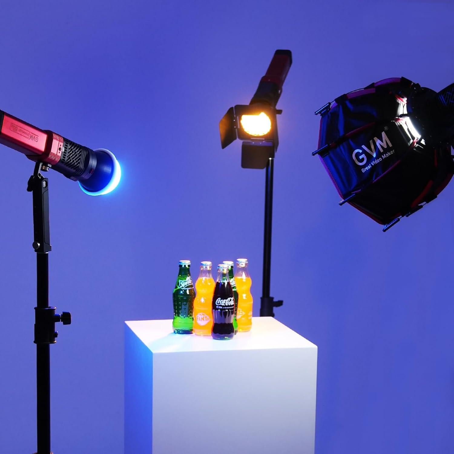 Luz de Video GVM PD60C RGB 60W con Softbox y Resistencia IP65
