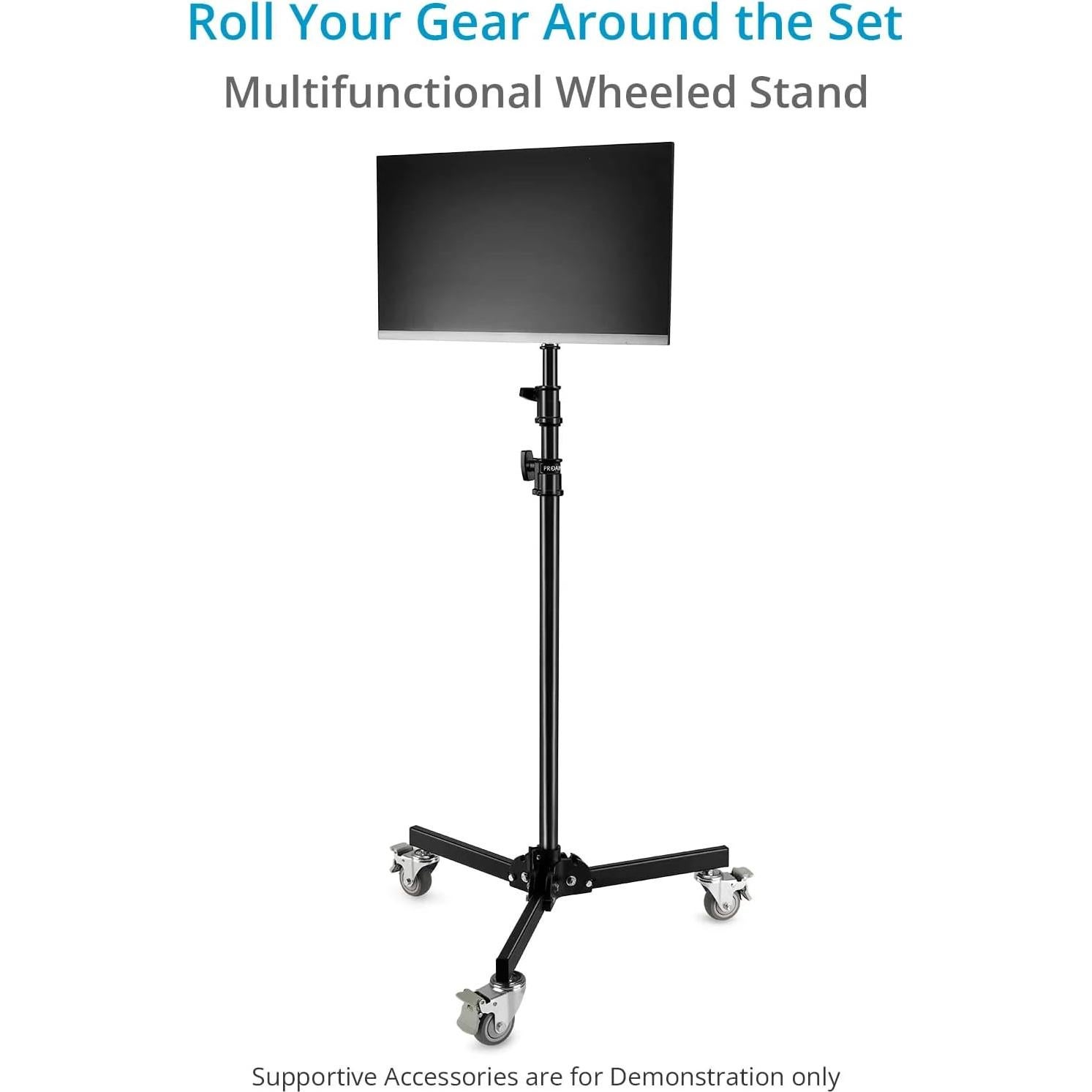 Soporte de Luz Plegable PROAIM 2.6m con Ruedas y Carga 13kg