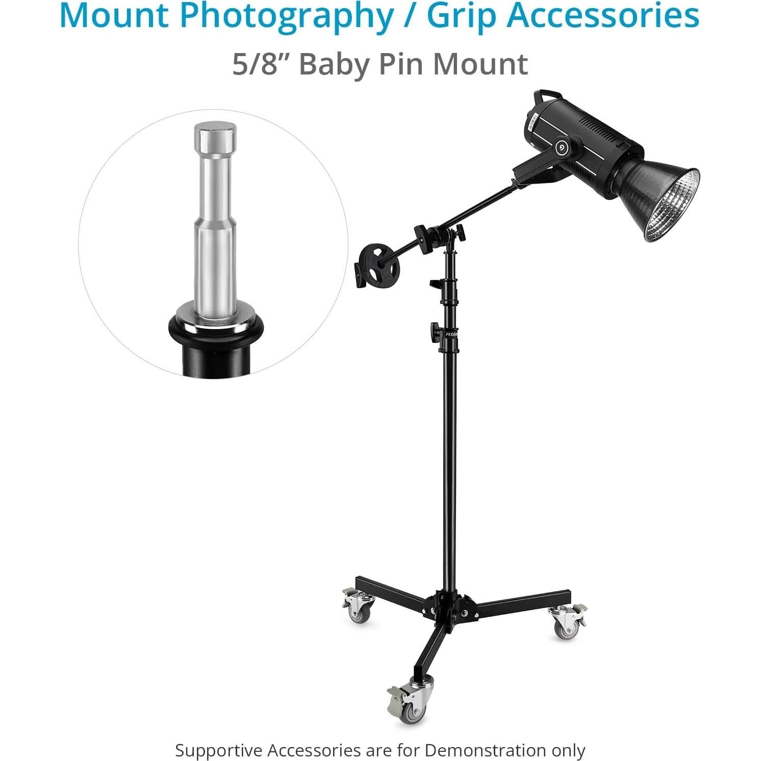 Soporte de Luz Plegable PROAIM 2.6m con Ruedas y Carga 13kg