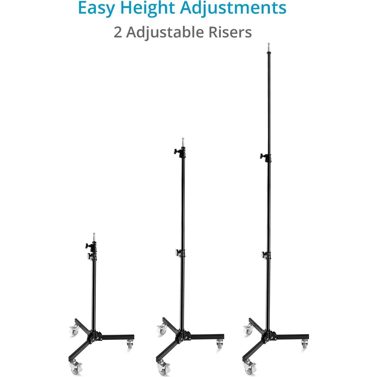 Soporte de Luz Plegable PROAIM 2.6m con Ruedas y Carga 13kg