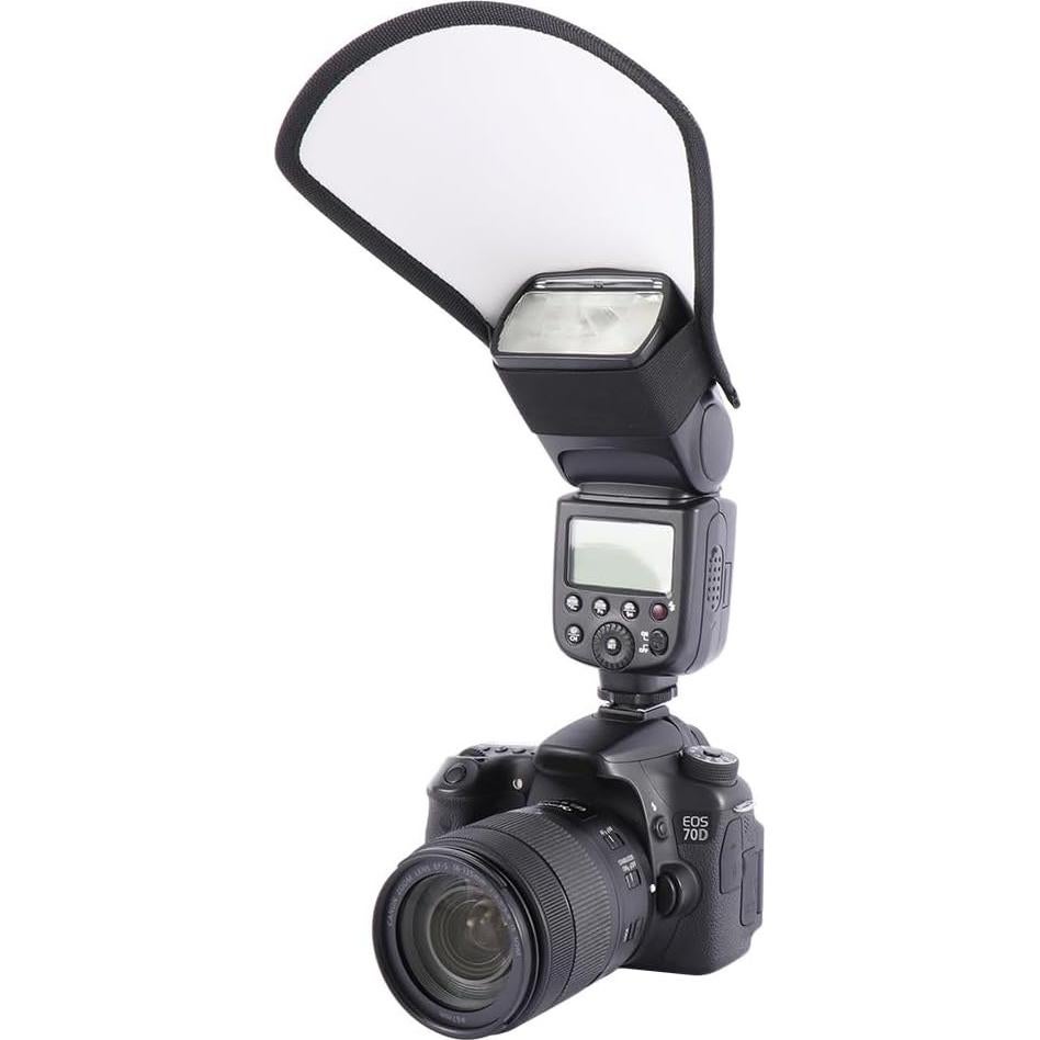 Leadigol 2PCS Flash Diffuser,Camera Flash Diffuser Double-Sided Flash Softbox Photo Light Reflector with Elastic Strap