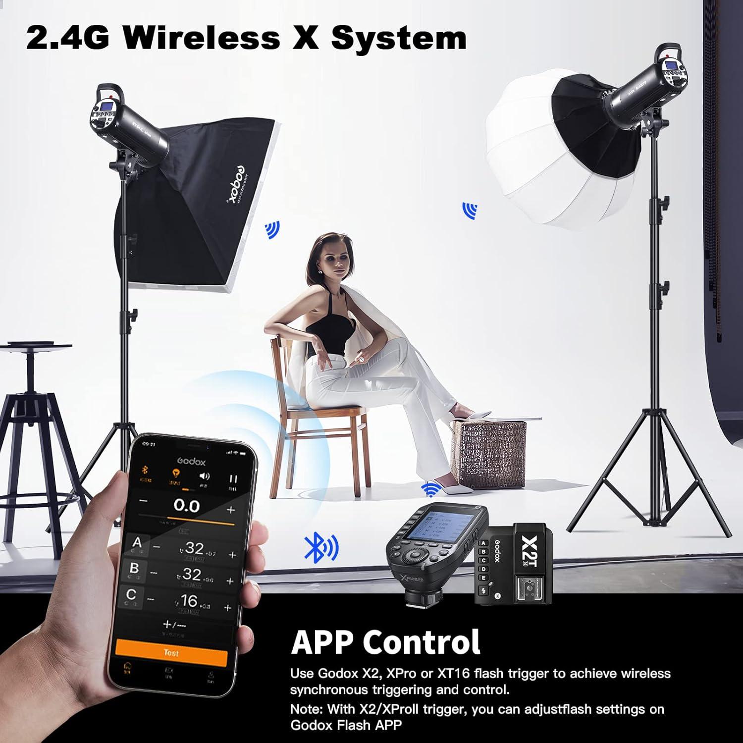 Flash Estroboscópico Godox SK400IIV 400W Inalámbrico Bowens