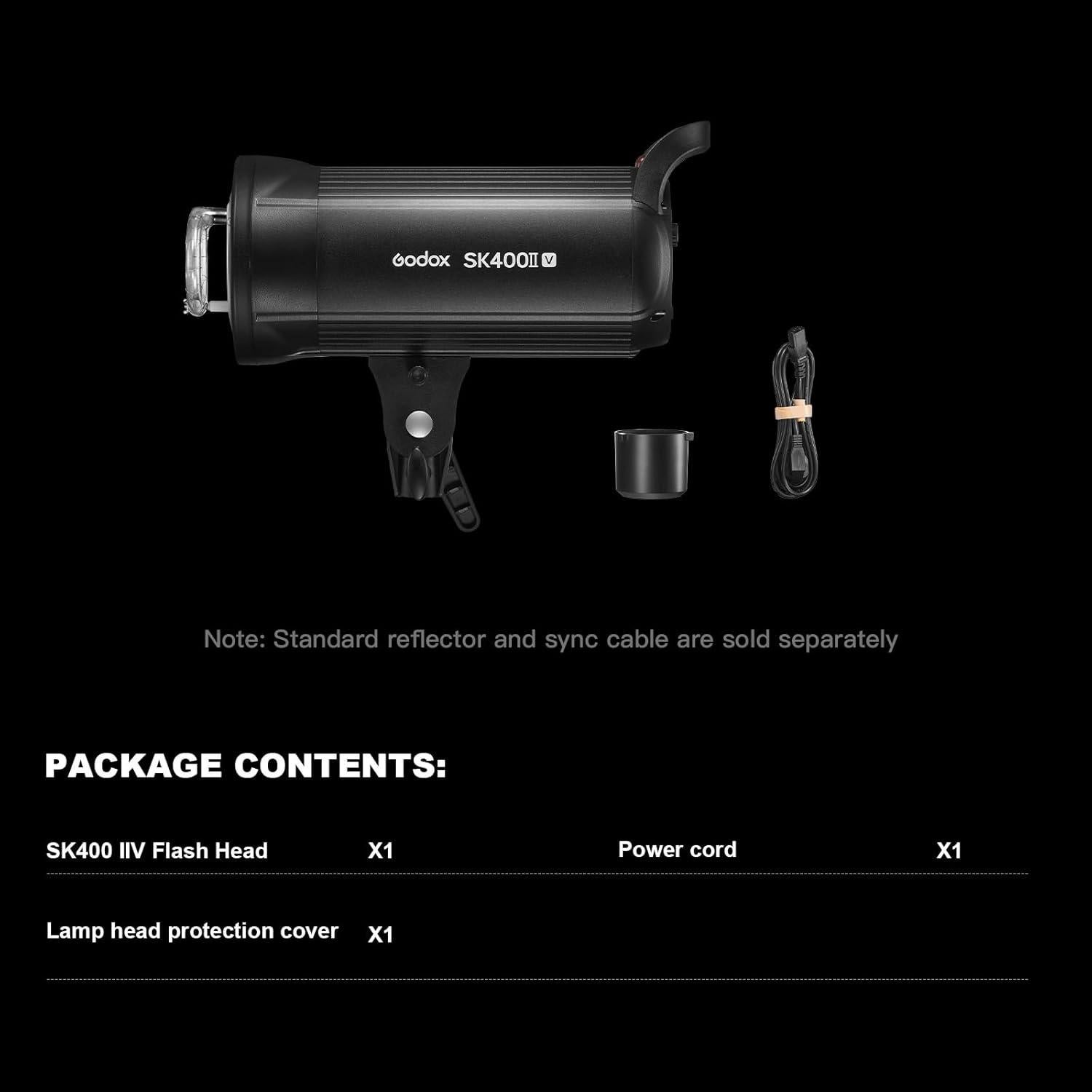 Flash Estroboscópico Godox SK400IIV 400W Inalámbrico Bowens