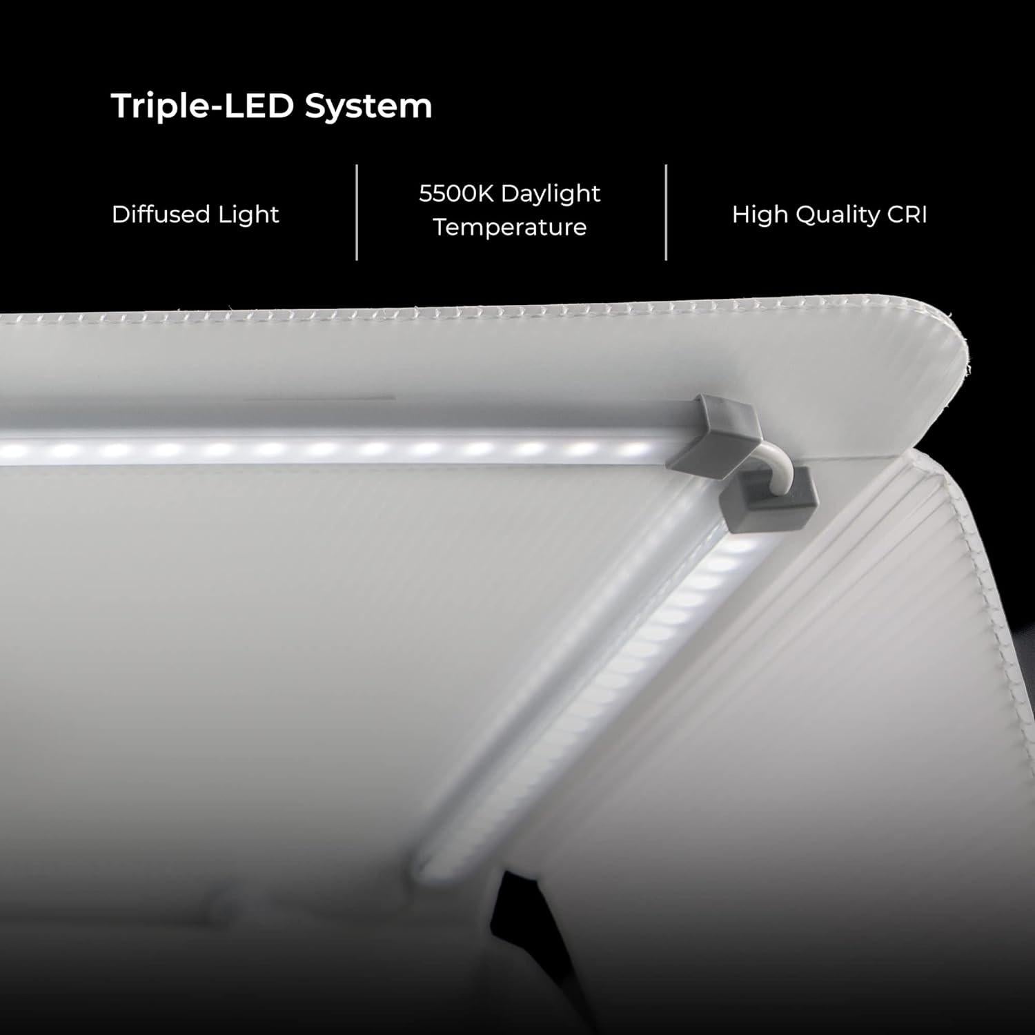 Foldio3 (25inch Lightbox for Product Photography / 25" x 25" / Portable Studio, Dimmable LED Chips, CRI 97+, Background Sheet Included | ORANGEMONKIE | World 1st All-in-one Photo Studio)