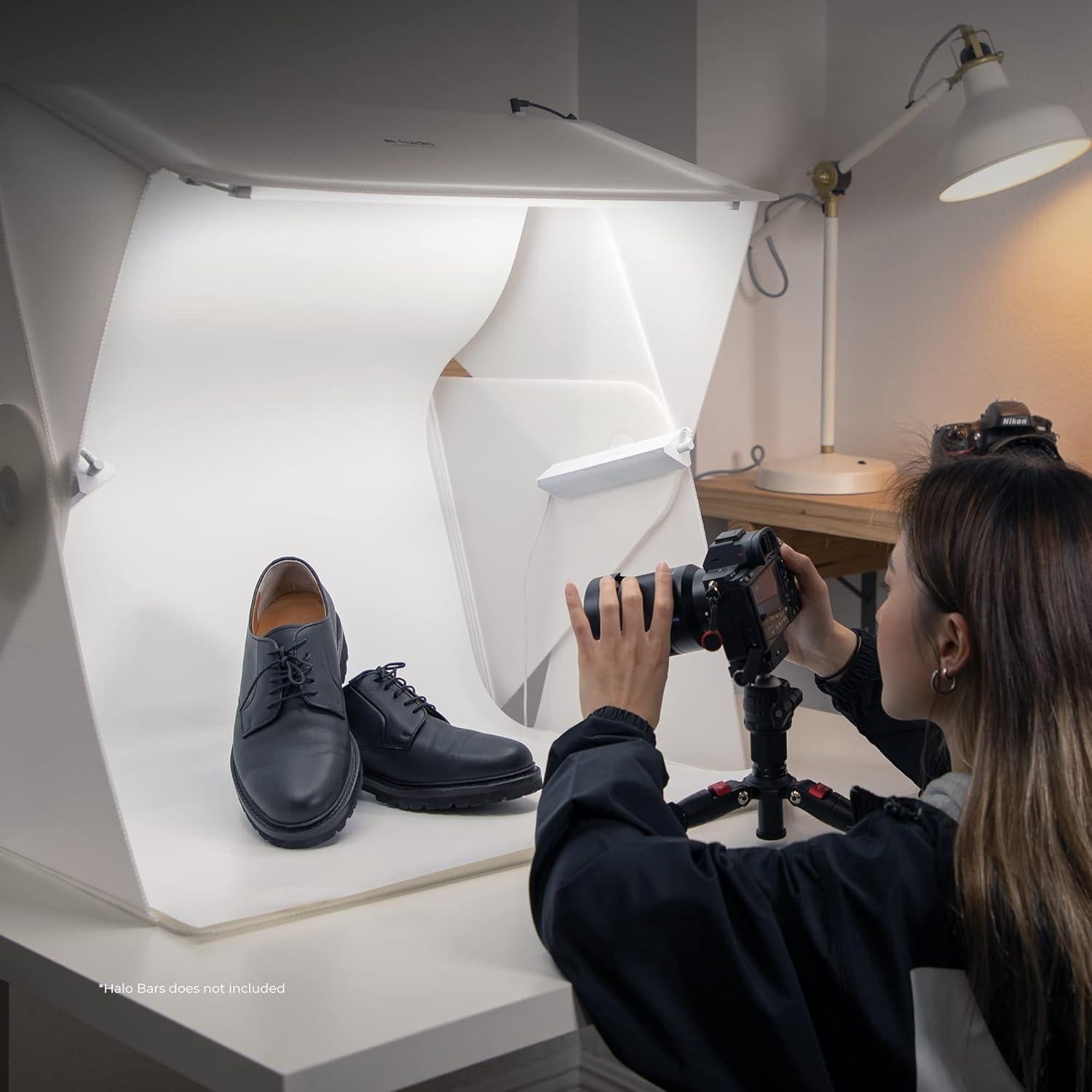 Foldio3 (25inch Lightbox for Product Photography / 25" x 25" / Portable Studio, Dimmable LED Chips, CRI 97+, Background Sheet Included | ORANGEMONKIE | World 1st All-in-one Photo Studio)