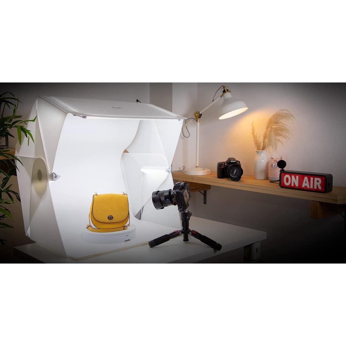 Foldio3 (25inch Lightbox for Product Photography / 25" x 25" / Portable Studio, Dimmable LED Chips, CRI 97+, Background Sheet Included | ORANGEMONKIE | World 1st All-in-one Photo Studio)