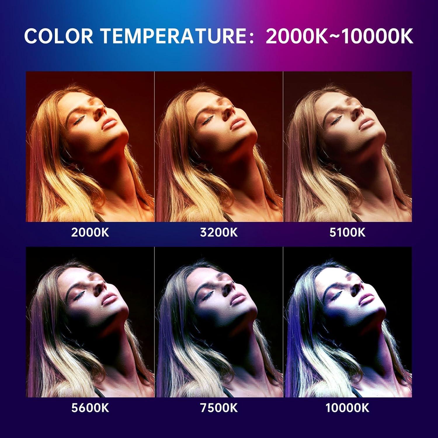 Luz de Video LED GVM B100C 100W RGB Flexible 2000K-10000K