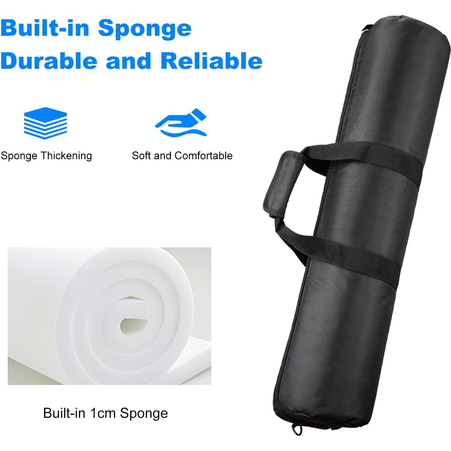 soonpho Nylon Tripod Carrying Case, Light Stand Bag with Shoulder Strap Padded for Photography Studio Flash Light Stand, Tripods, Monopods, Umbrellas, Softbox, Boom Stands, Speaker Stands (49in/125cm)