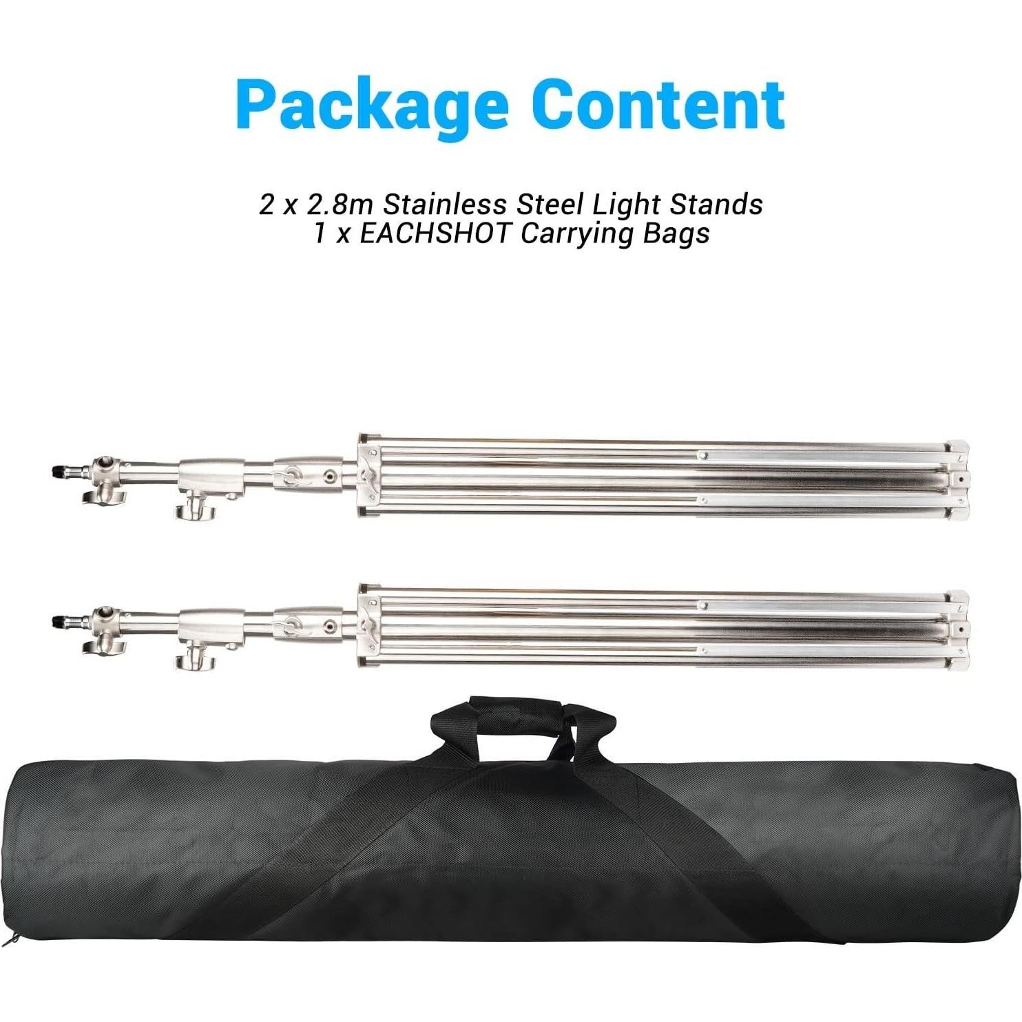 Soportes de Luz EACHSHOT 2 Piezas con Bolsa de Transporte