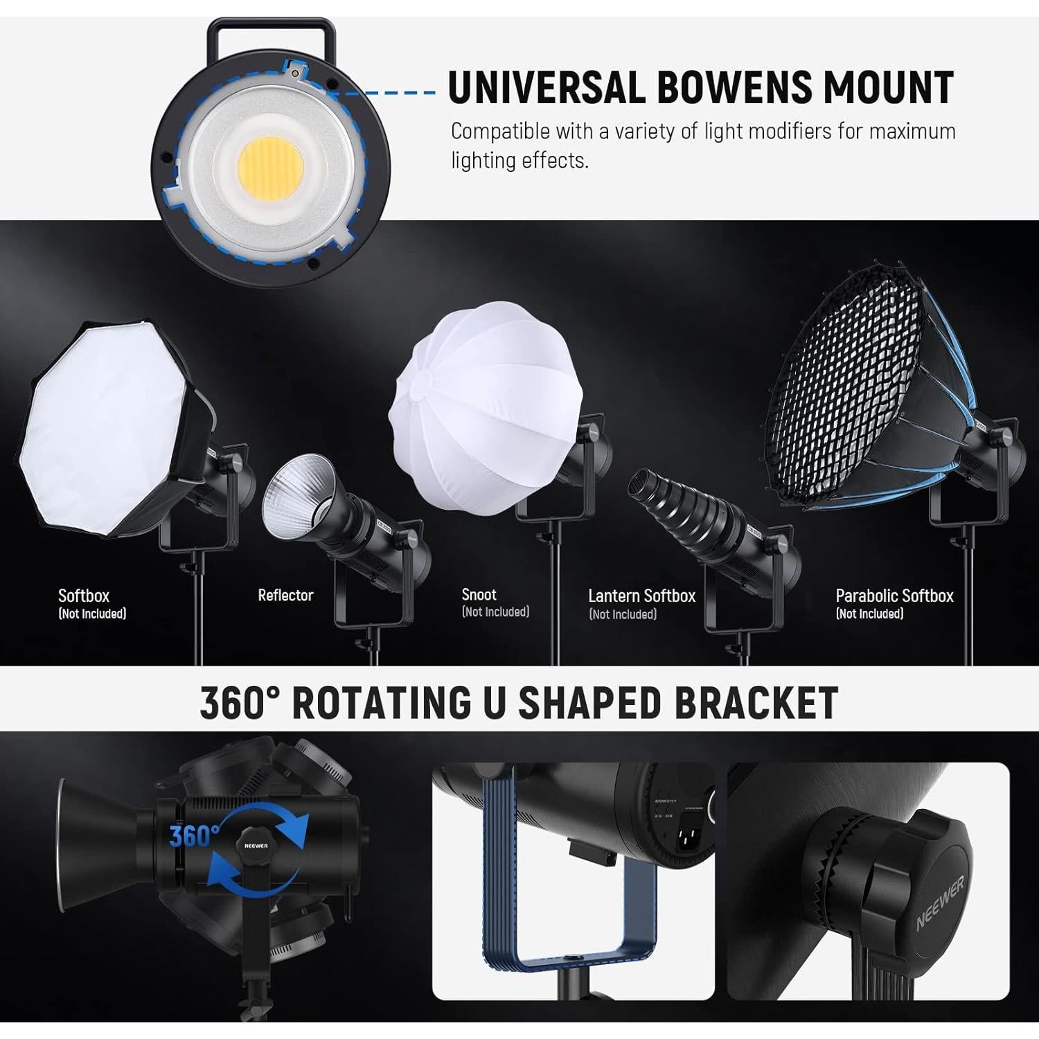 Luz de Video LED NEEWER CB200B 210W Bi Color 2700K-6500K