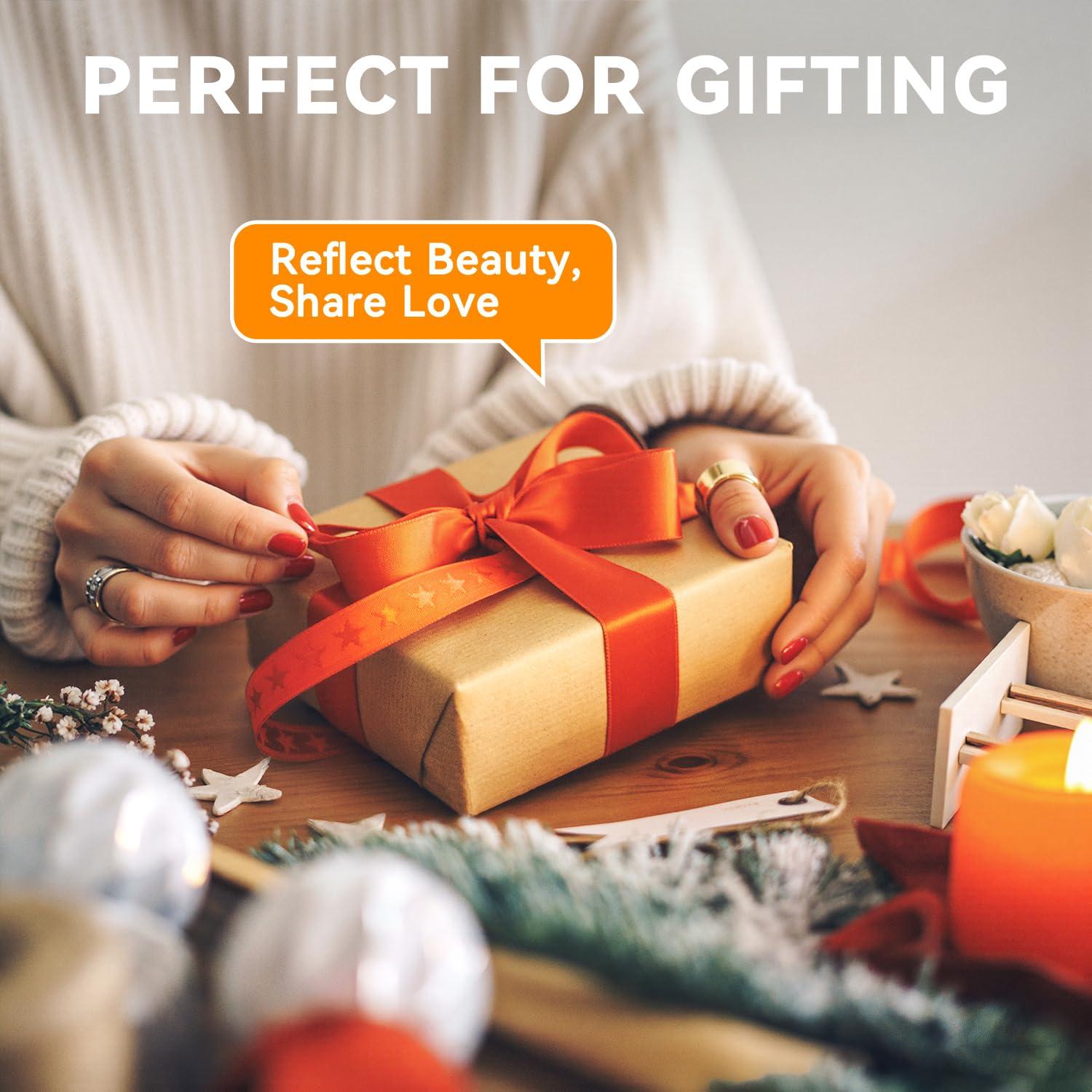 Espejo de Maquillaje Auxmir Plegable con Luz LED 72, Blanco