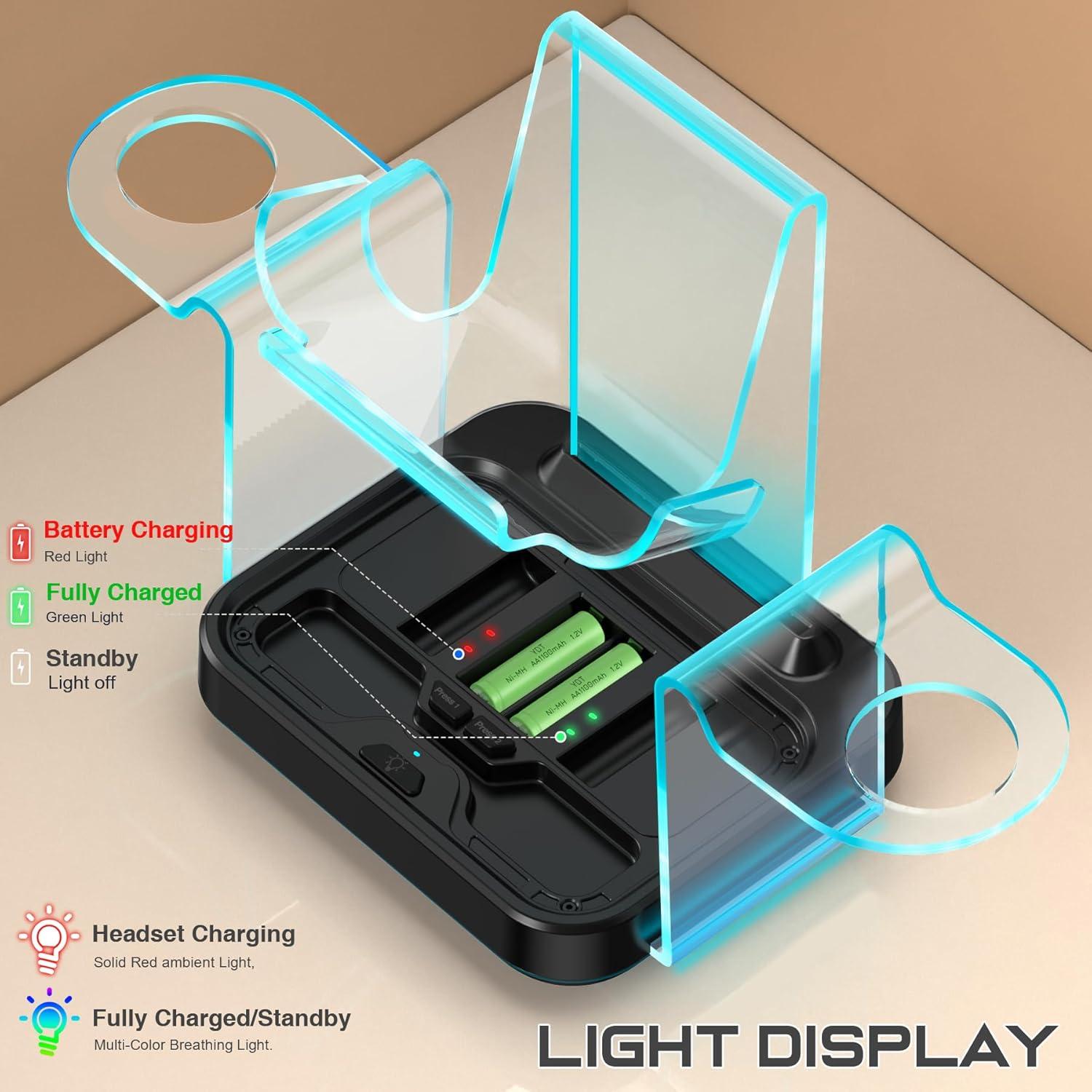Base de Carga para Oculus Meta Quest 3/2 - 4 Baterías Recargables