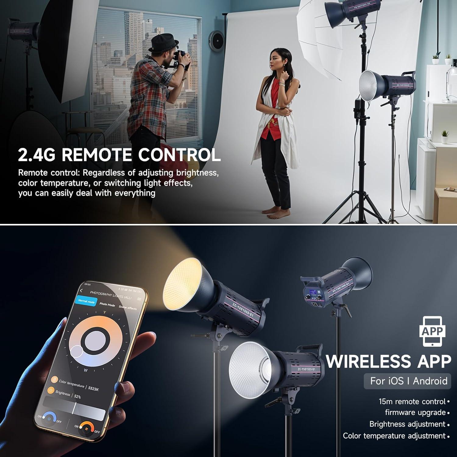 Luz de Video LED SYSCLOUD 150W Bi Color 2700K-6500K 13000LM