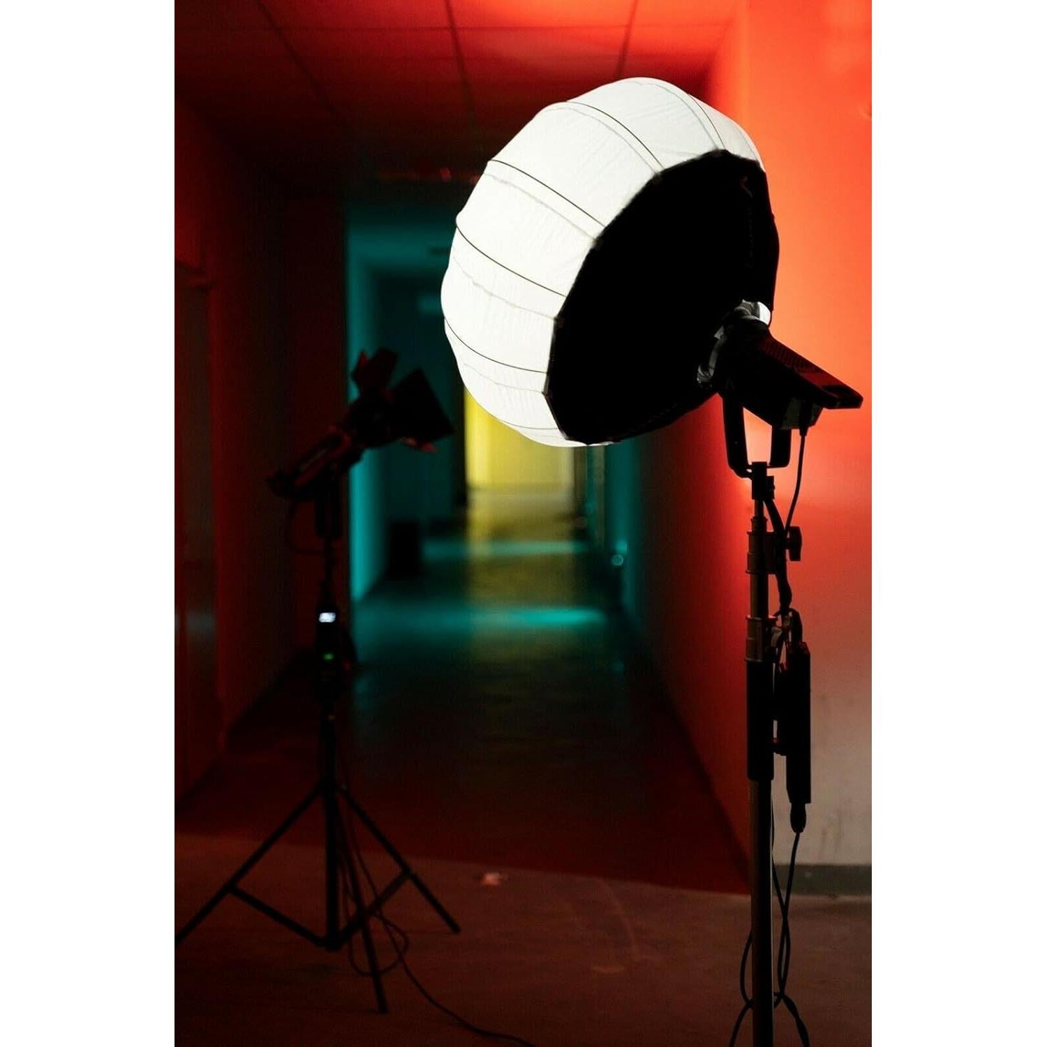 Aputure Amaran 100D S with Aputure Lantern 65cm Softbox Kit,130W LED Video Light,5600K CRI+95 with Bowens Mount for Photography,YouTube Films
