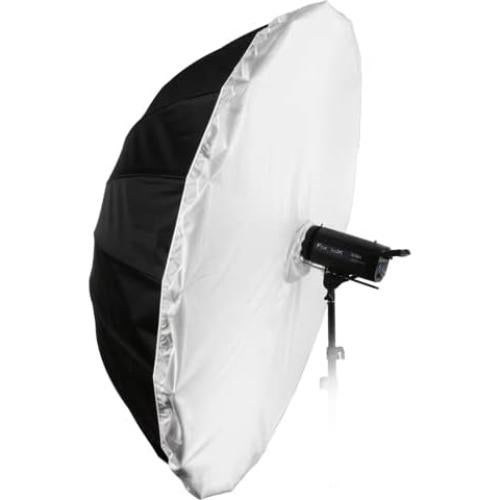 Paraguas Parabólico Reflectante Fotodiox 72" Negro y Plateado
