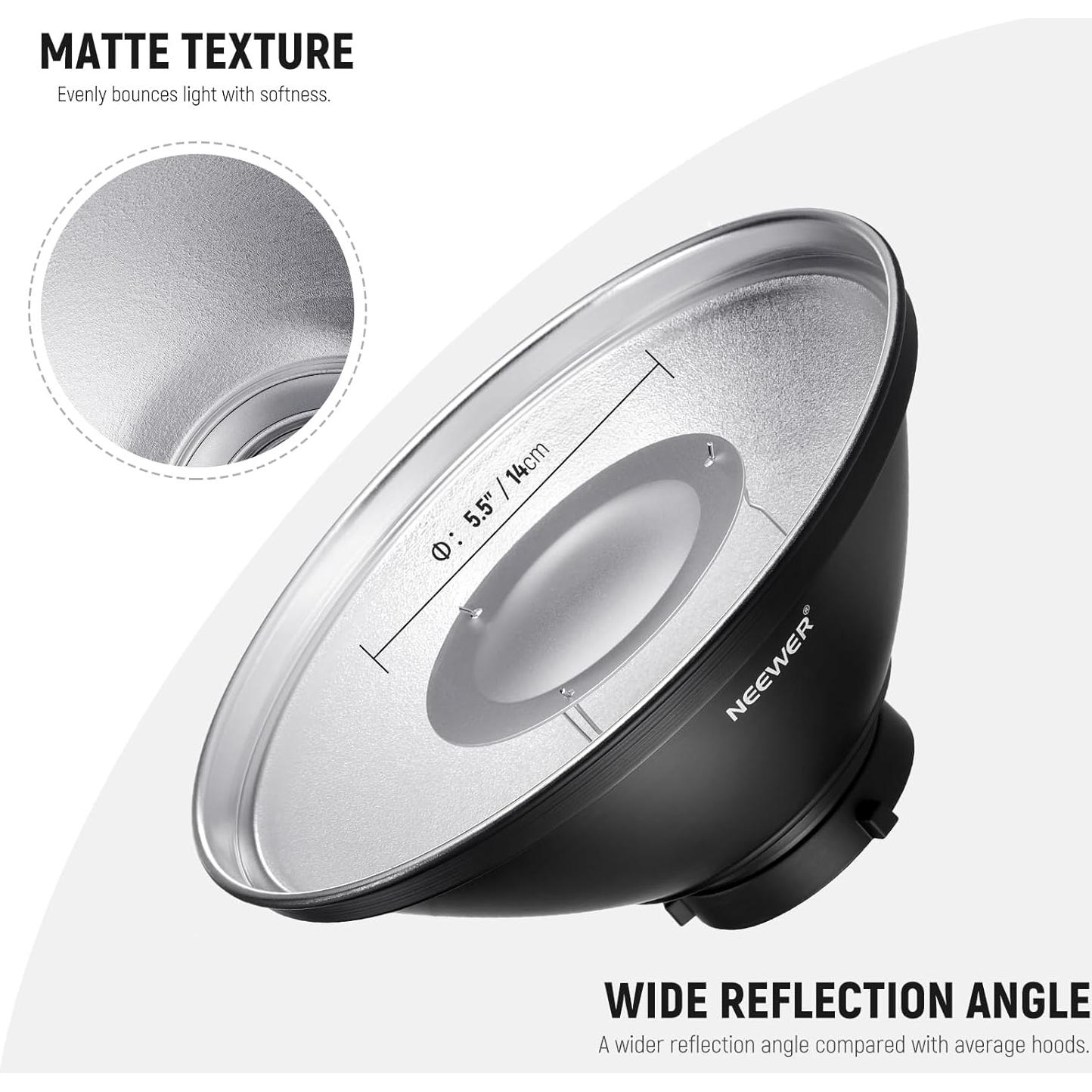 Reflector de Plato de Belleza NEEWER 30cm con Montura Bowens