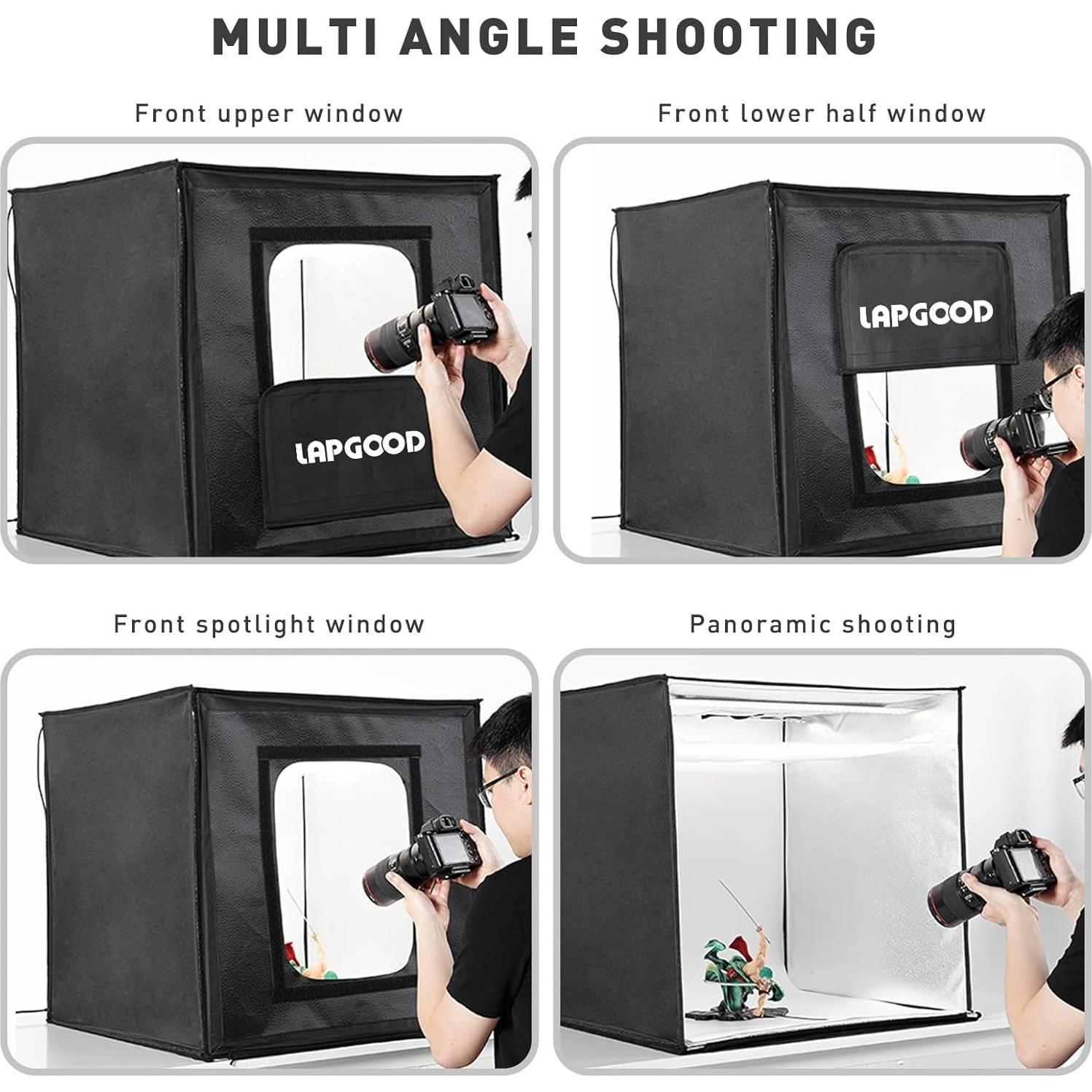 Estudio Fotográfico Portátil YouTin 40x40cm con 64 LED y 5 Fondos