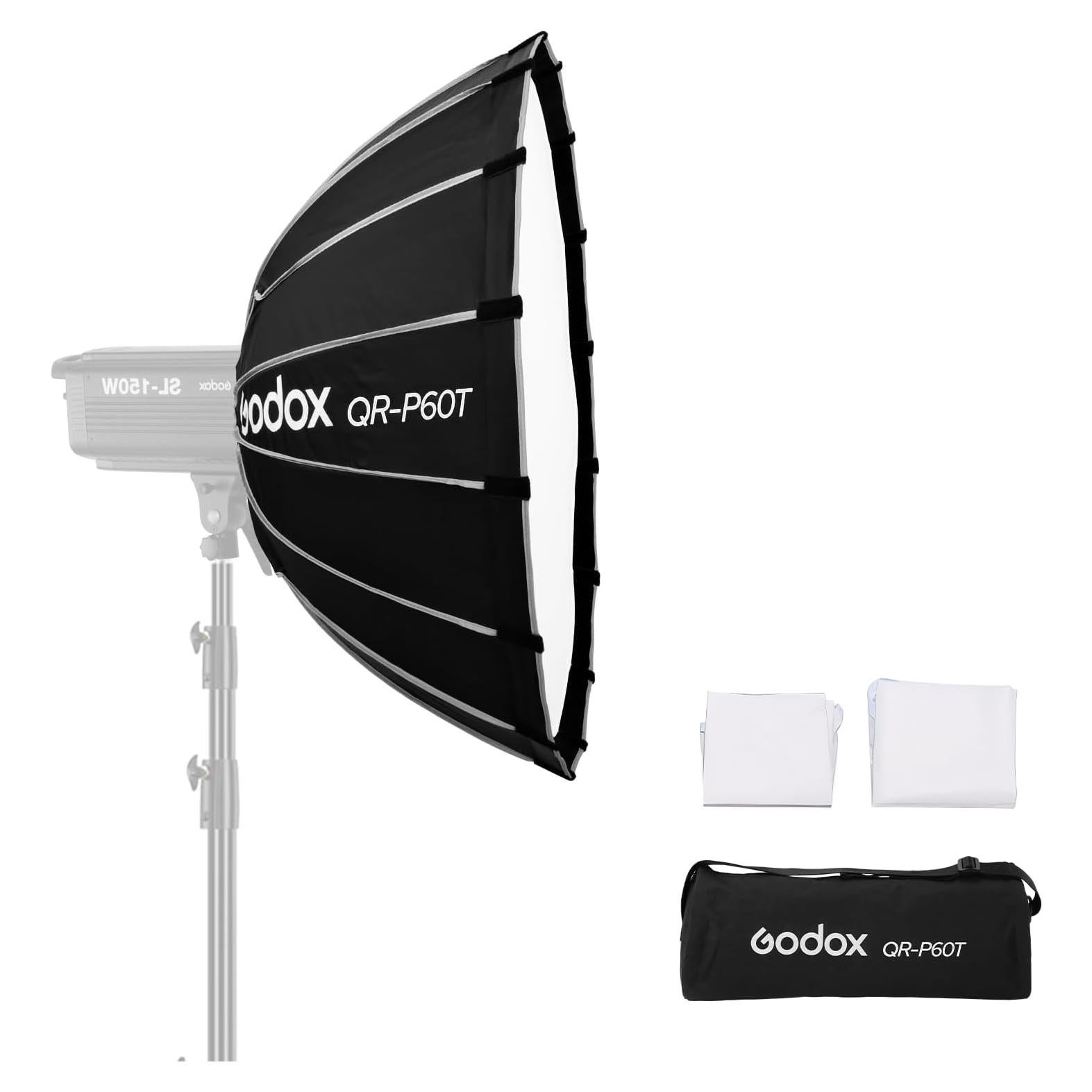 Godox Softbox 60cm Montura Bowens Compacto con Difusores