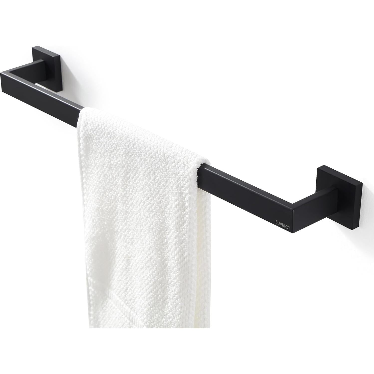 Barra de Toalla BUVELOT 60 cm Acero Inoxidable Negro Mate