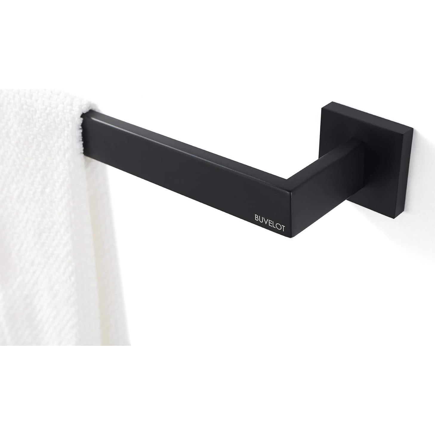 Barra de Toalla BUVELOT 60 cm Acero Inoxidable Negro Mate