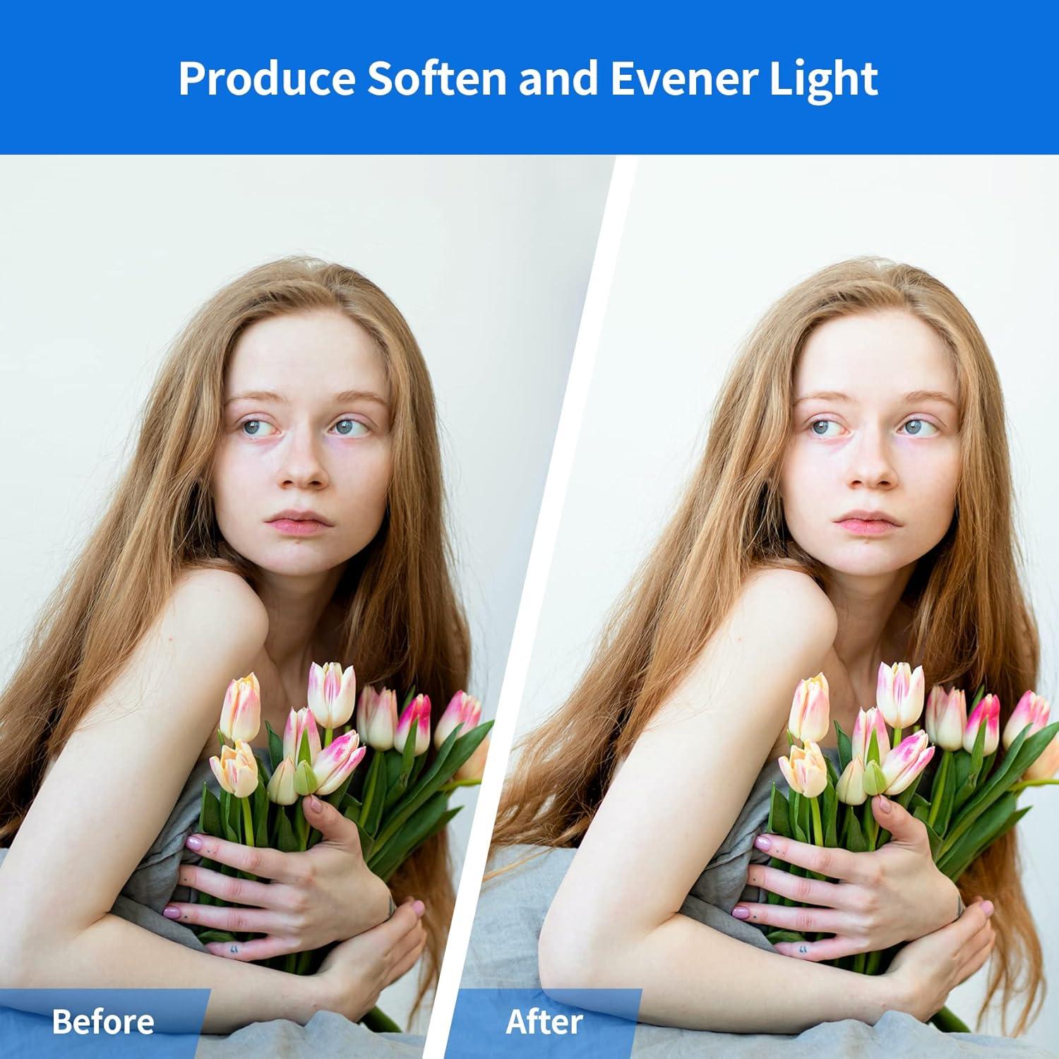 Paraguas Difusor Parabólico Selens 165 cm Blanco Suave