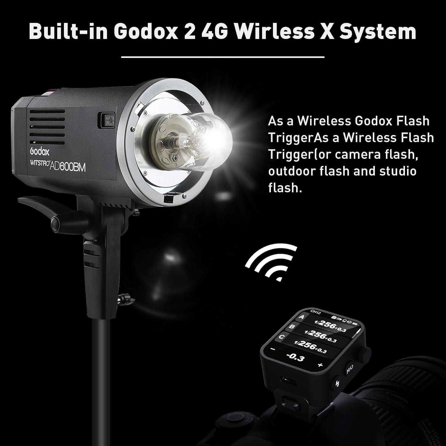 Godox AD600BM Kit de Luz de Estudio Flash 600Ws Inalámbrico