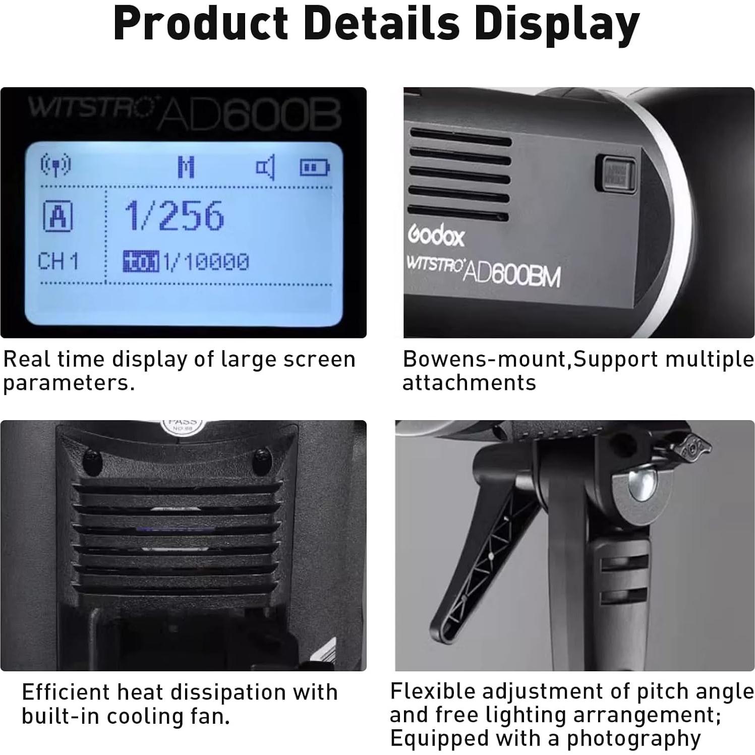 Godox AD600BM Kit de Luz de Estudio Flash 600Ws Inalámbrico