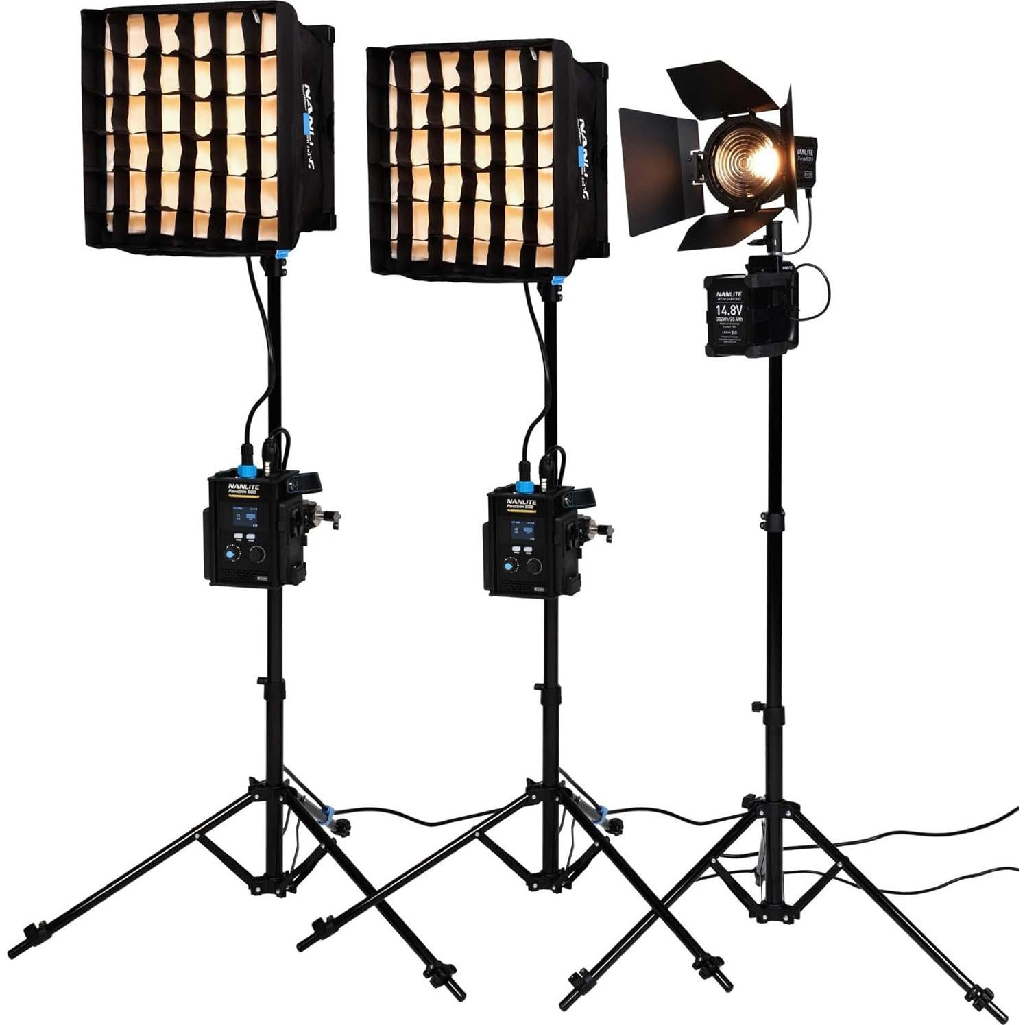 Kit de Iluminación LED Nanlite PavoSlim 60B y Forza 60B II