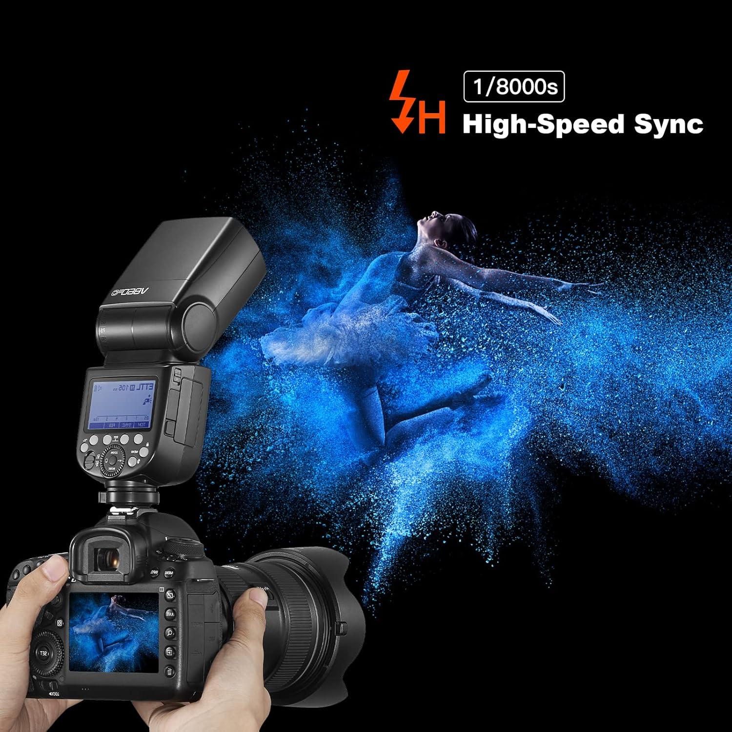 Flash Godox V860III-C TTL para Canon 76Ws Inalámbrico 2.4G