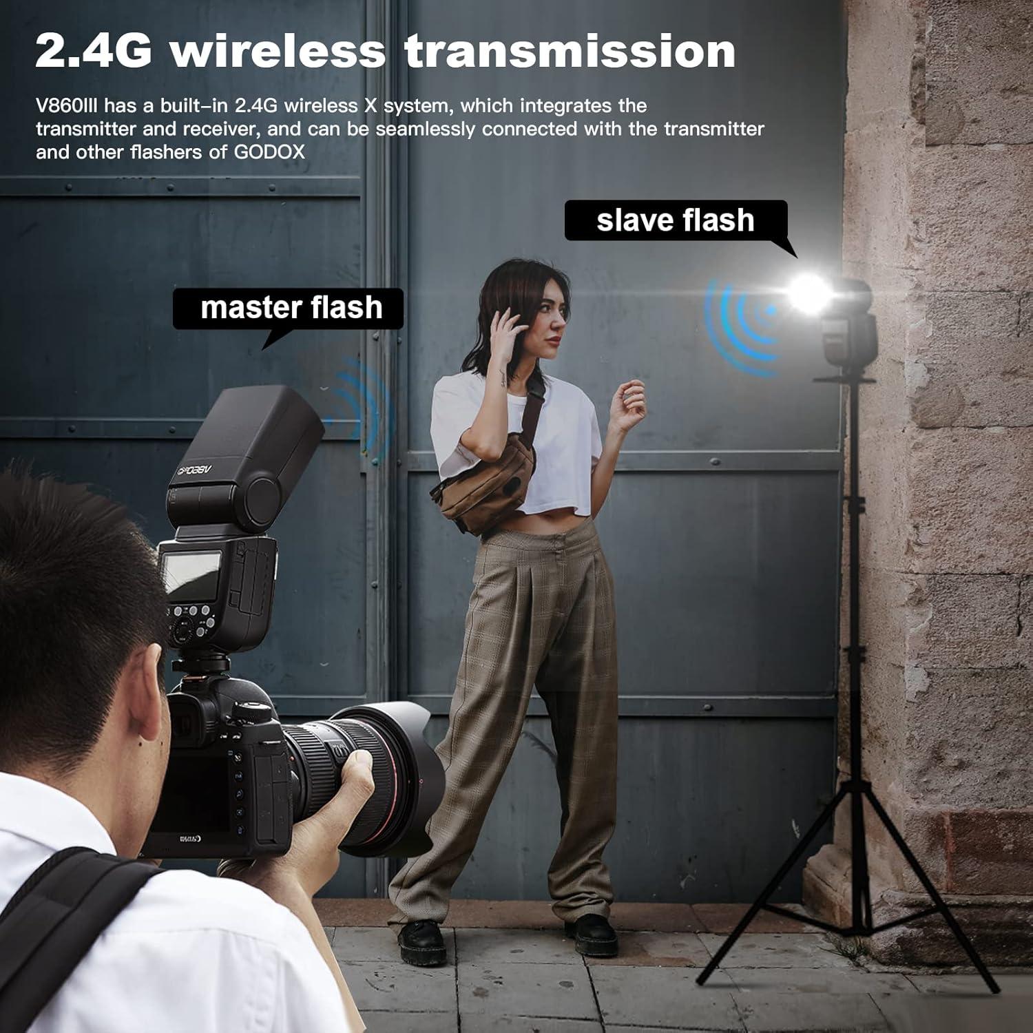 Flash Godox V860III-C TTL para Canon 76Ws Inalámbrico 2.4G