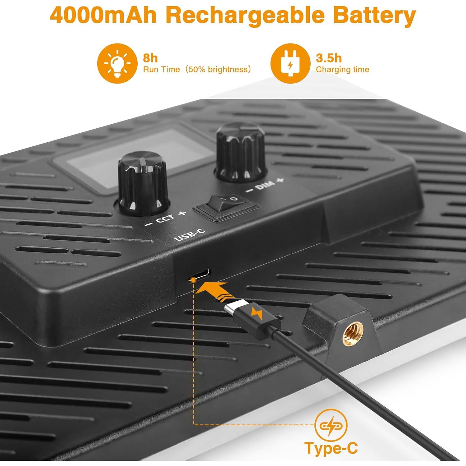 Panel de Luz LED Unicucp U-L20 20W 4000mAh para Fotografía