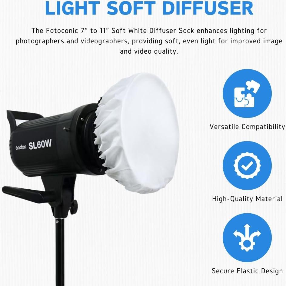 Calcetín Difusor Blanco Fotoconic para Reflectores 18-28cm