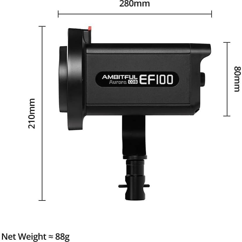Luz de Video LED AMBITFUL EF100 100W 5600K CRI 95+ Control APP