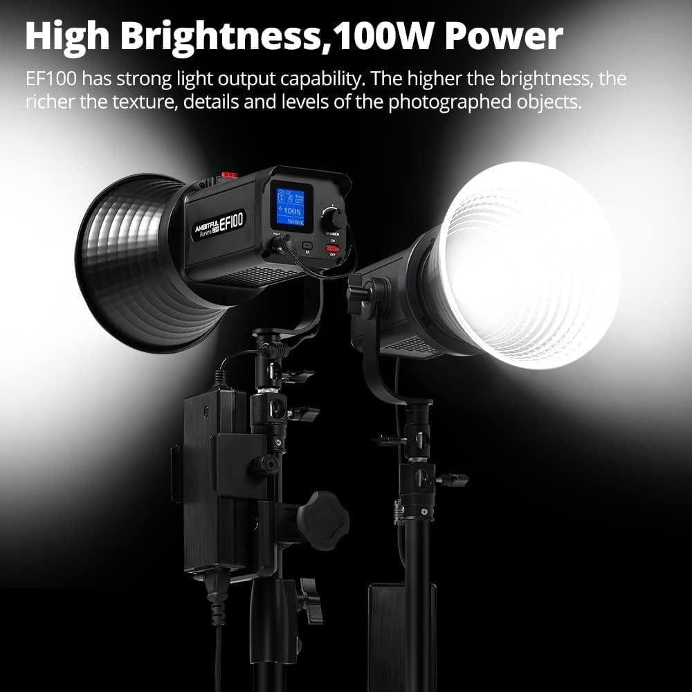 Luz de Video LED AMBITFUL EF100 100W 5600K CRI 95+ Control APP