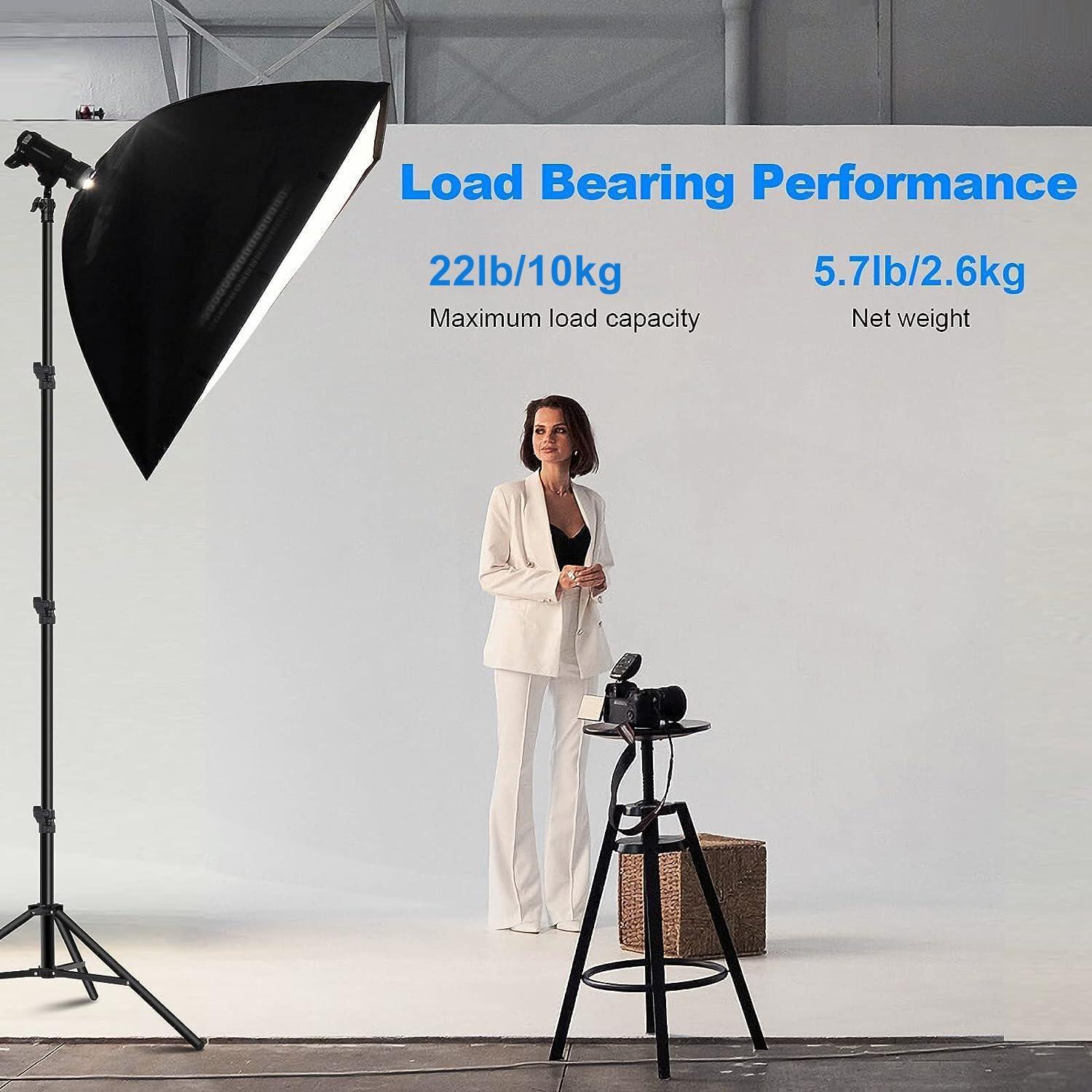 Soporte de Luz Ajustable 3m Metalico con Resorte y Bolsa