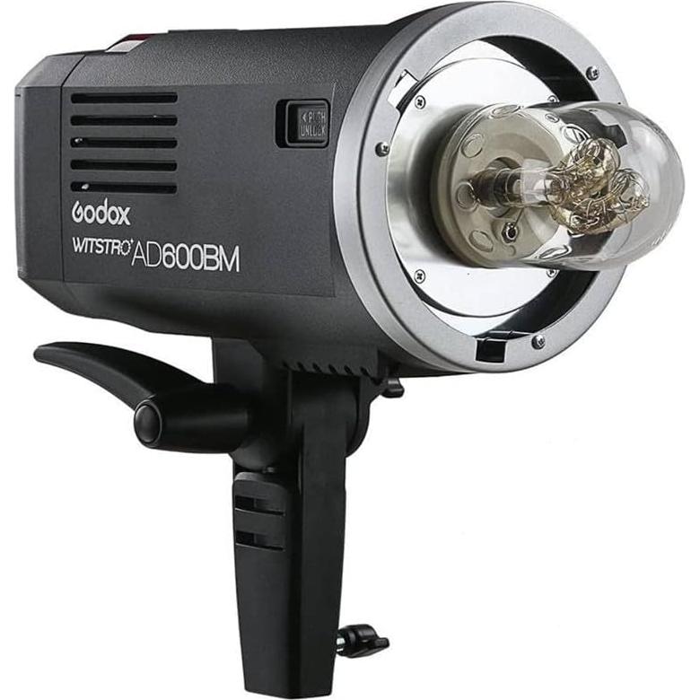 Godox AD600BM Bowens Mount 600Ws GN87 HSS Outdoor Flash Strobe Light with 2.4G Wireless X System, 8700mAh Battery to Provide 500 Full Power Flashes Recycle in 0.01-2.5 Second, W/Cleaning Cloth