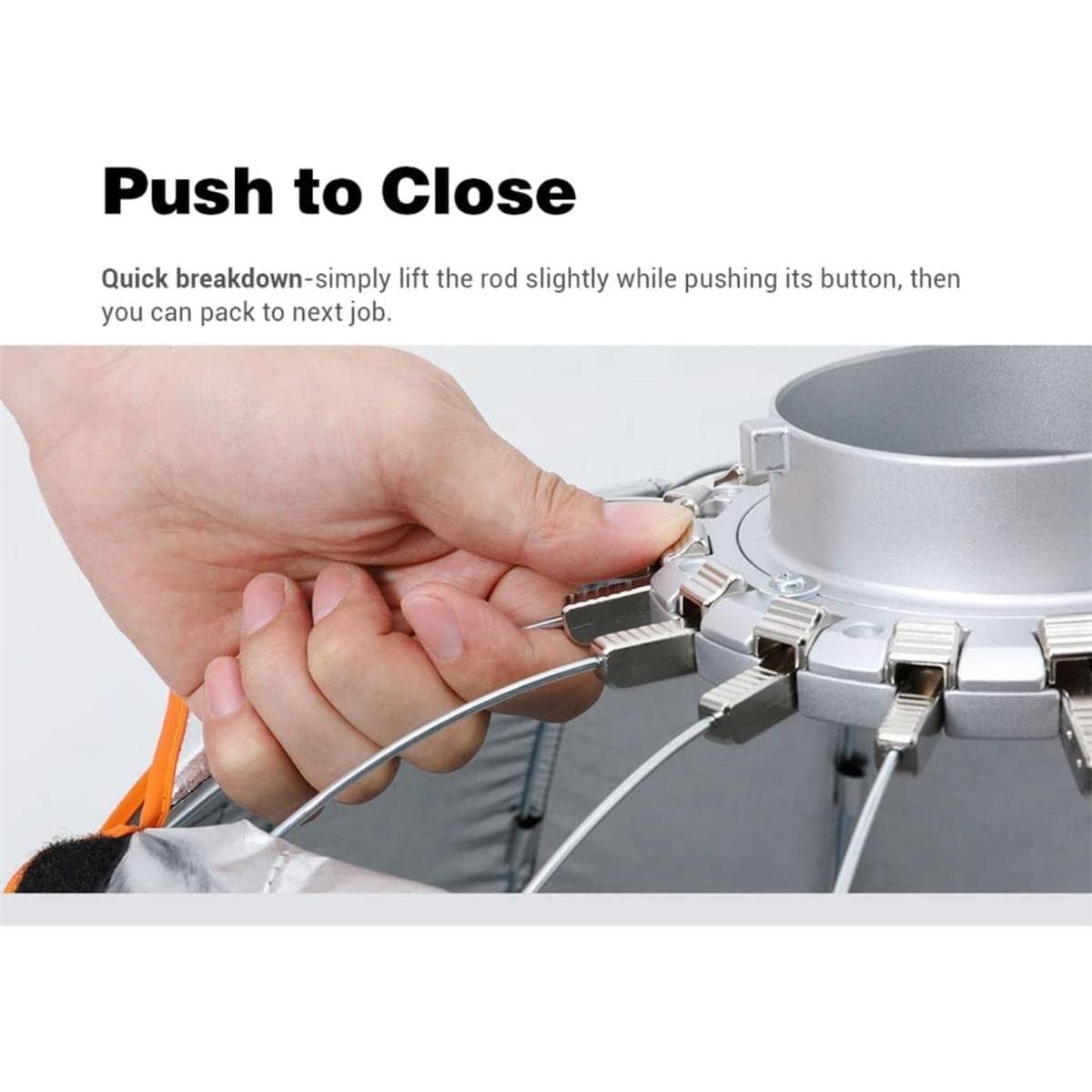 Softbox Parabólico Godox 90cm QR-P90 con Difusores