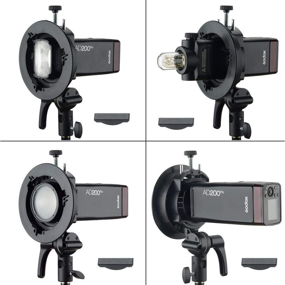 Soporte Godox S2 para Speedlite con Montura Bowens